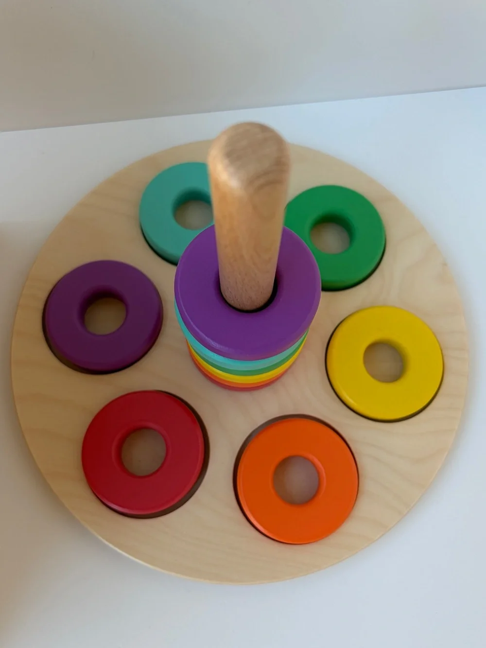 Lovevery Wooden Ring Flexible Stacker and Count & Slide Chute -‎ Babbler Realist